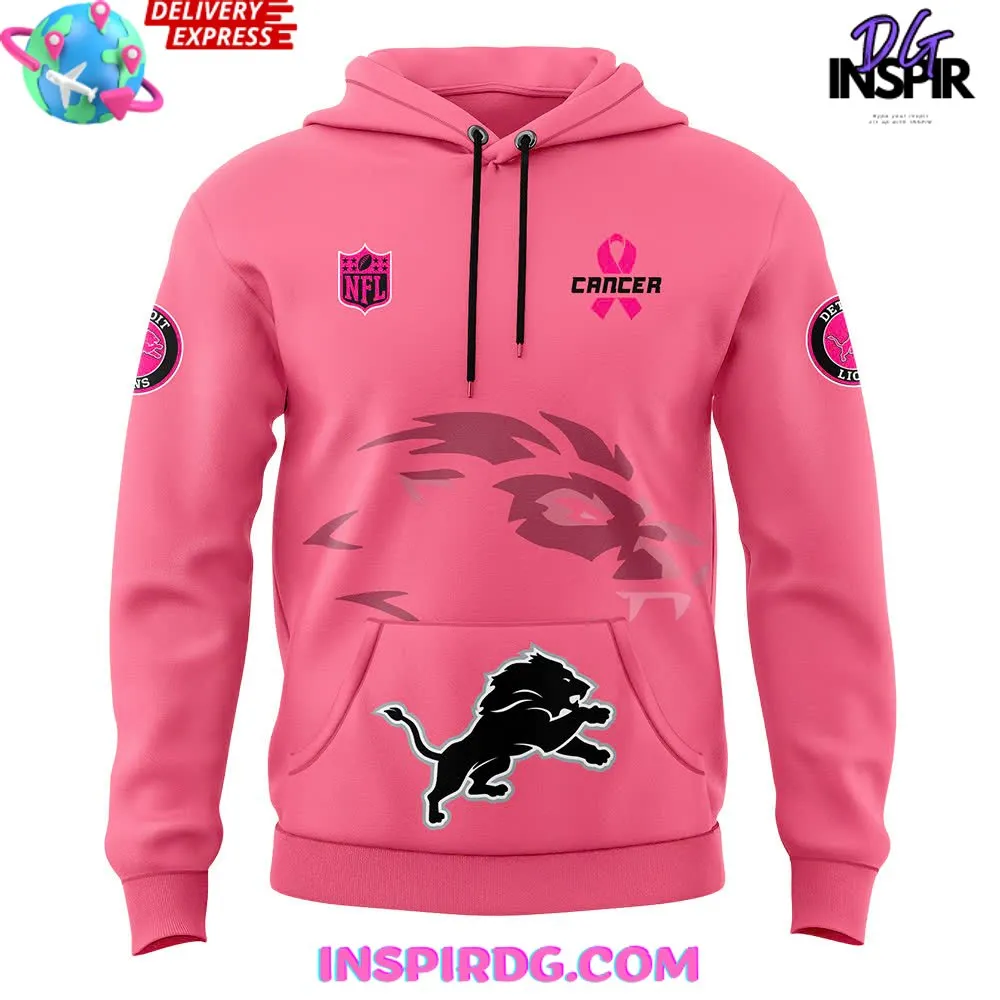 -Detroit Lions Breast Cancer Awareness 2024 Hoodie