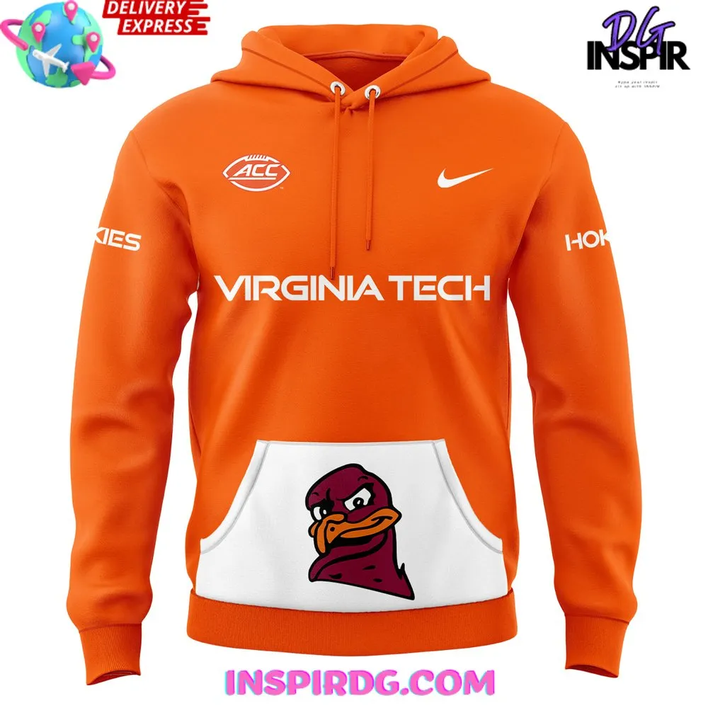 -Virginia Tech Hokies Football 2024 Orange Hoodie