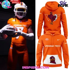 -Virginia Tech Hokies Football 2024 Orange Hoodie