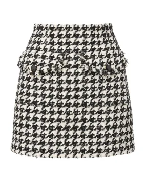 --Adriel Houndstooth Skirt-