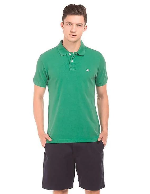 Aeropostale Solid Pique Polo Shirt