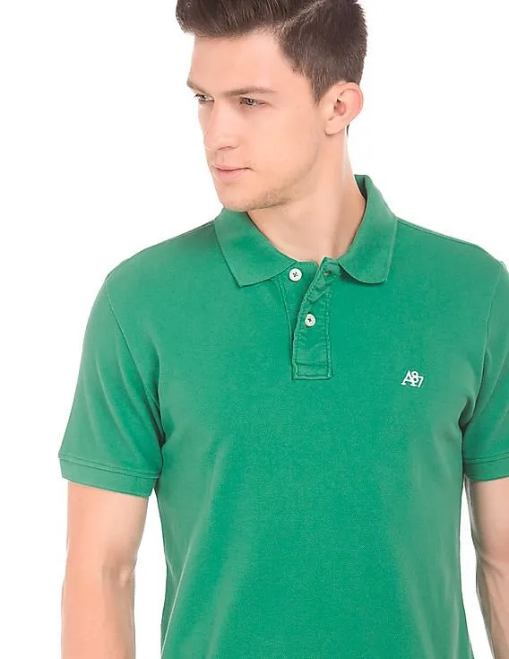 Aeropostale Solid Pique Polo Shirt