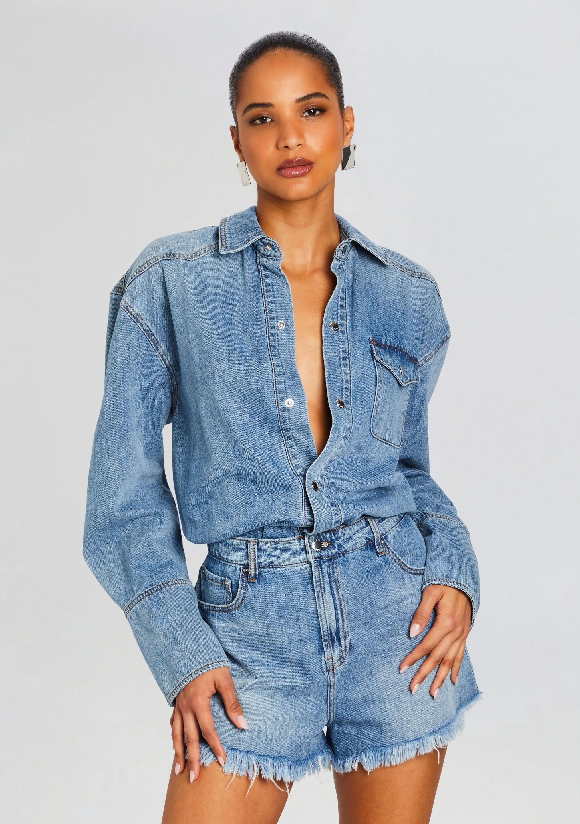 Annie Denim Romper