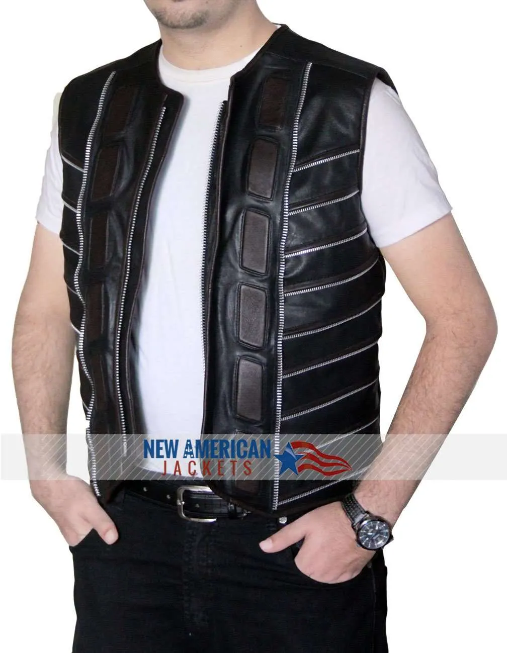 Anthony Lemke Dark Matter leather Vest