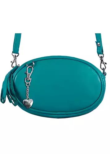 Aurora Teal Leather Cross Body Pebble Bag by Storm London | Look Again