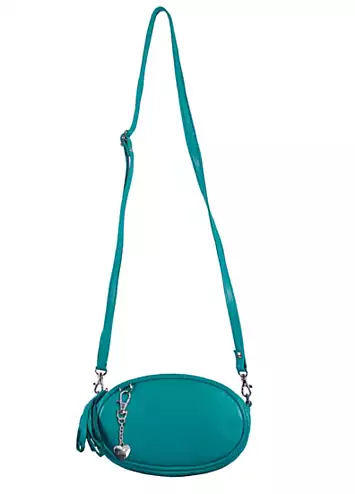 Aurora Teal Leather Cross Body Pebble Bag by Storm London | Look Again