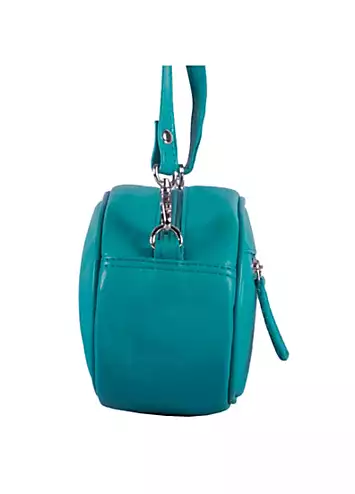 Aurora Teal Leather Cross Body Pebble Bag by Storm London | Look Again