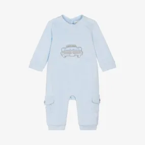 Baby Boys Blue Towelling Romper