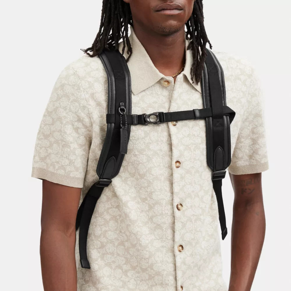 BECK ROLL TOP BACKPACK IN SIGNATURE CANVAS