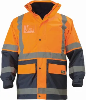 Bisley Workwear BK6975 Jacket - 5 IN 1 - Polyester - Reflective Tape - Orange/Navy - XS