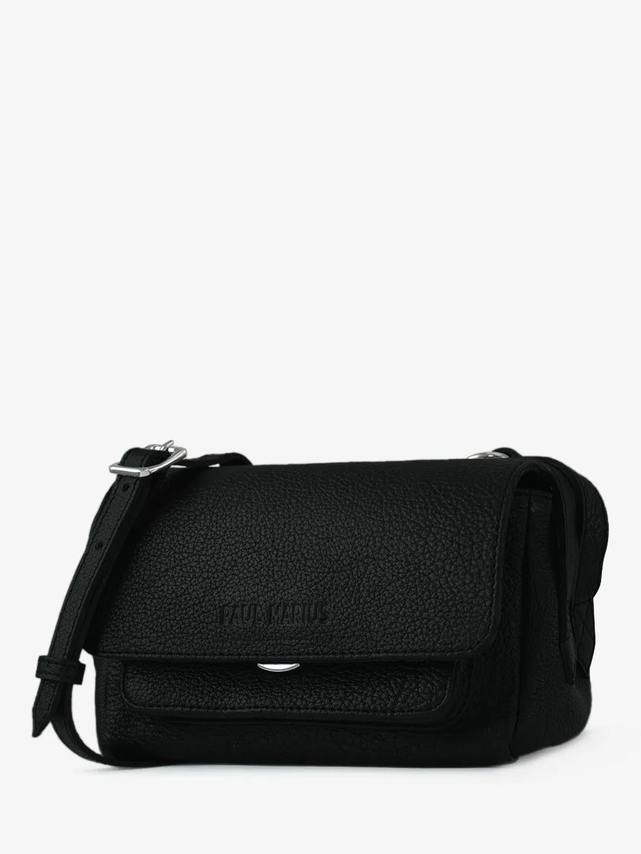 Black Leather Mini Cross-body Bag for Women - Diane XS Black | PAUL MARIUS