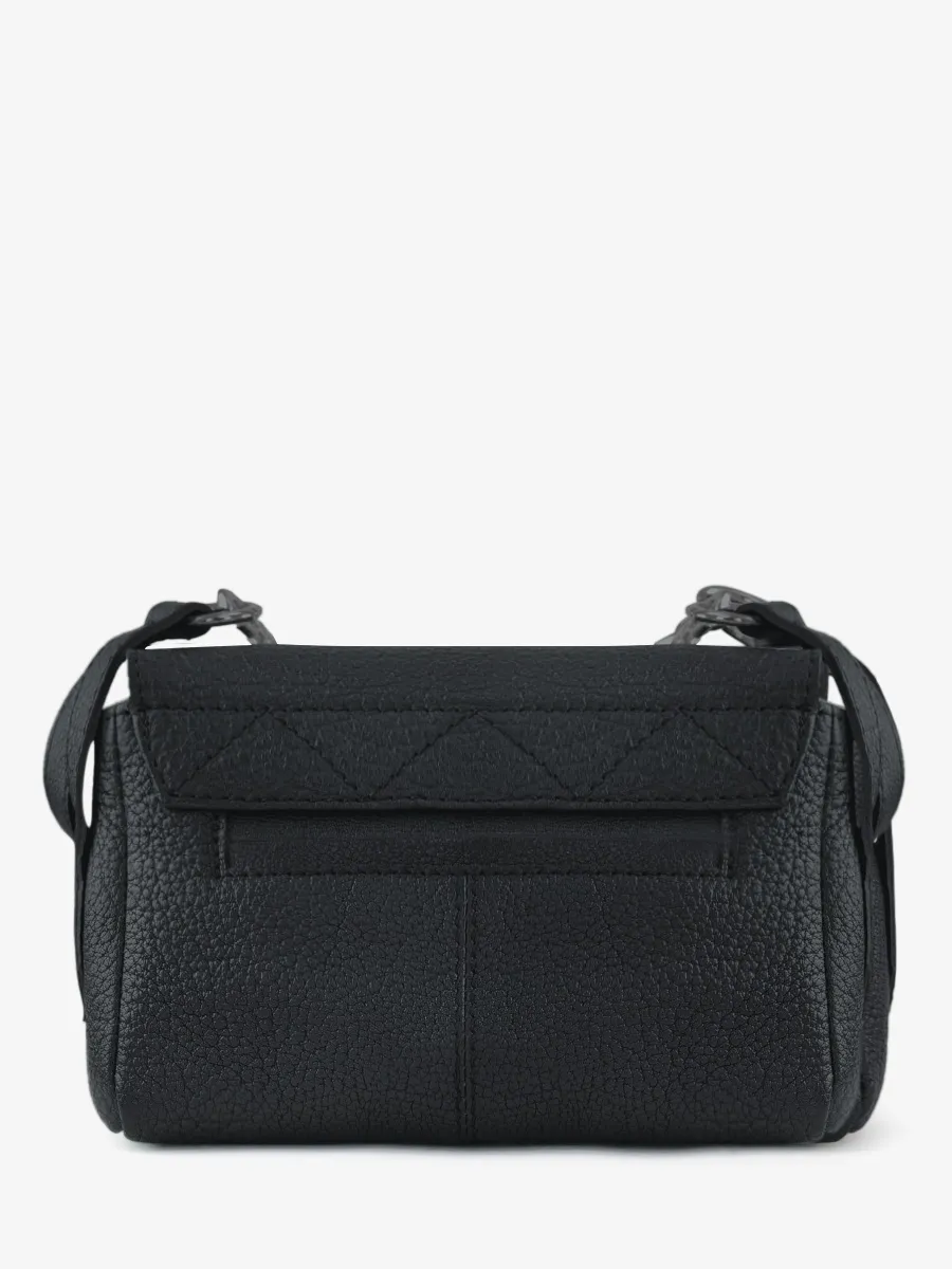 Black Leather Mini Cross-body Bag for Women - Diane XS Black | PAUL MARIUS