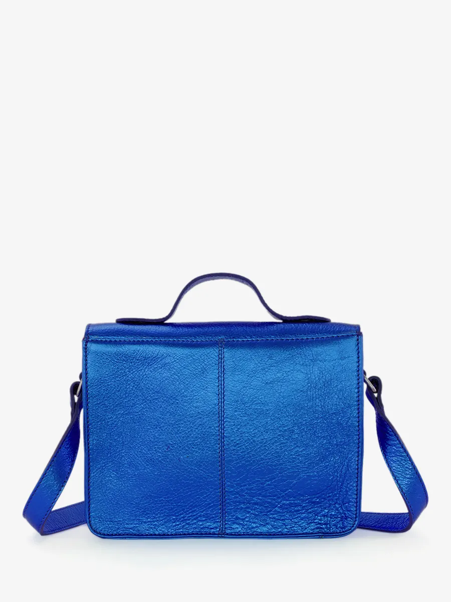 Blue Leather Cross-body Bag for Women - Mademoiselle George Electric Blue | PAUL MARIUS