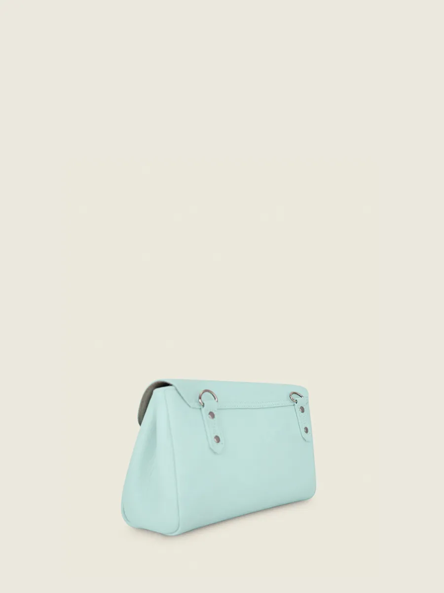 Blue Leather Cross-Body Bag for Women - Suzon M Pastel Baby Blue | PAUL MARIUS