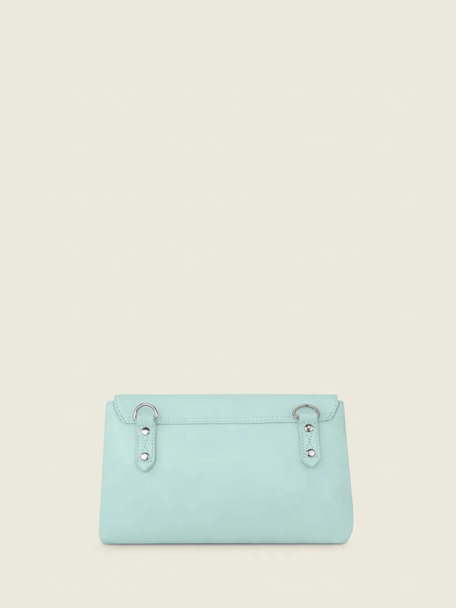 Blue Leather Cross-Body Bag for Women - Suzon M Pastel Baby Blue | PAUL MARIUS