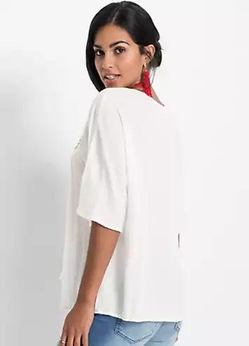 bonprix Embroidered Short Sleeve Tunic | Grattan