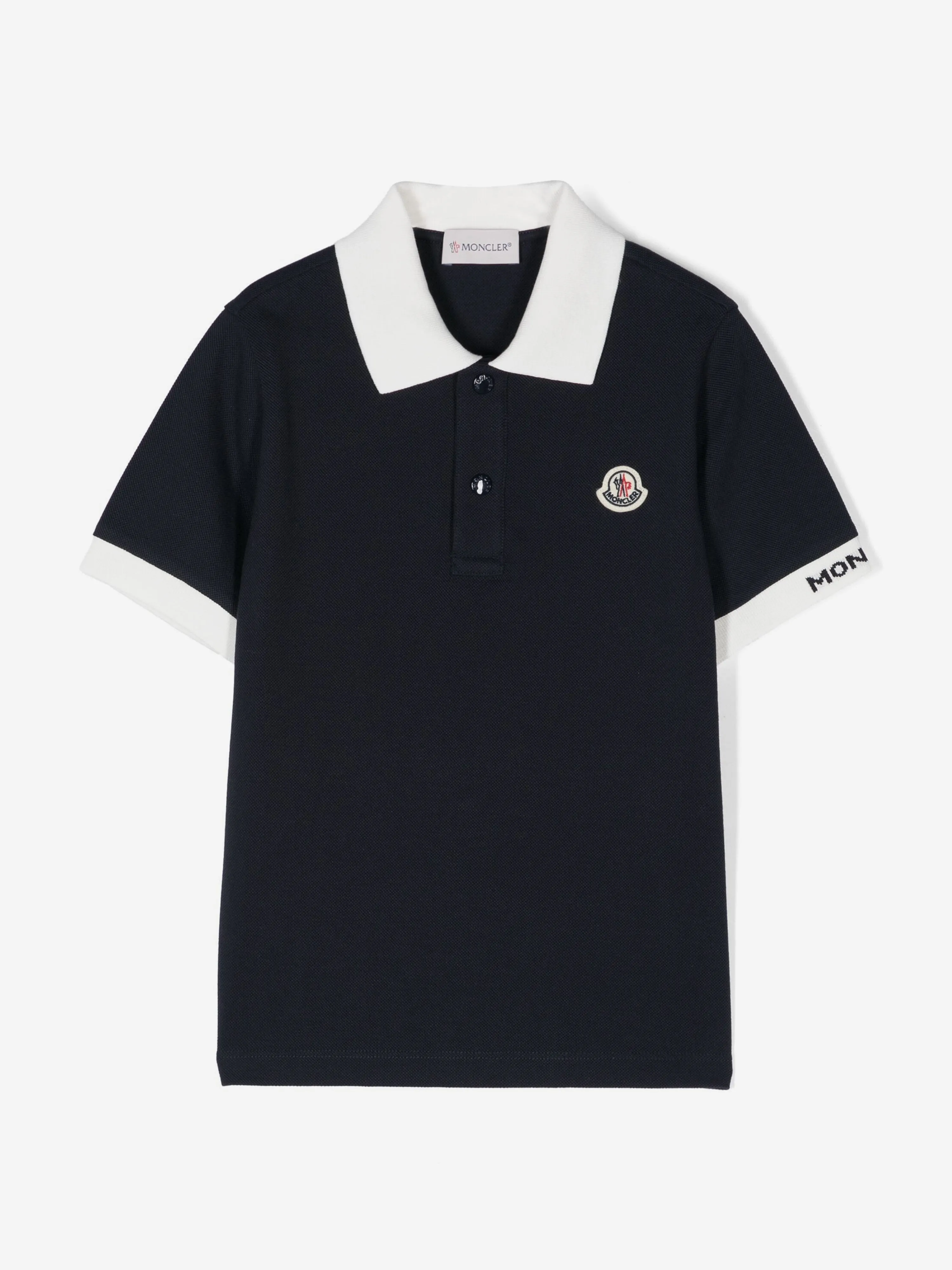 Boys Logo Polo Shirt in Navy