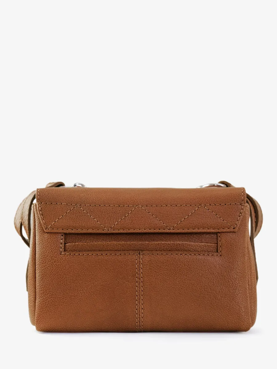 Brown Leather Mini Cross-body Bag for Women - Diane XS Light Brown | PAUL MARIUS