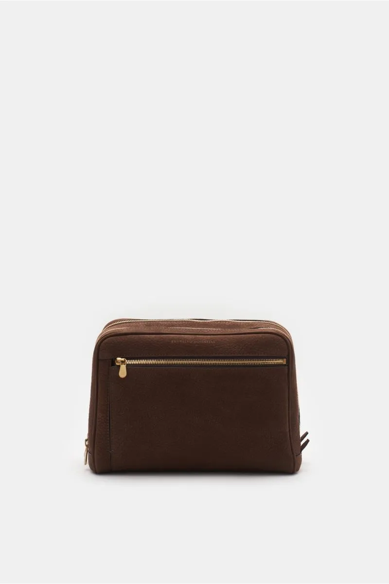 BRUNELLO CUCINELLI toiletries bag brown