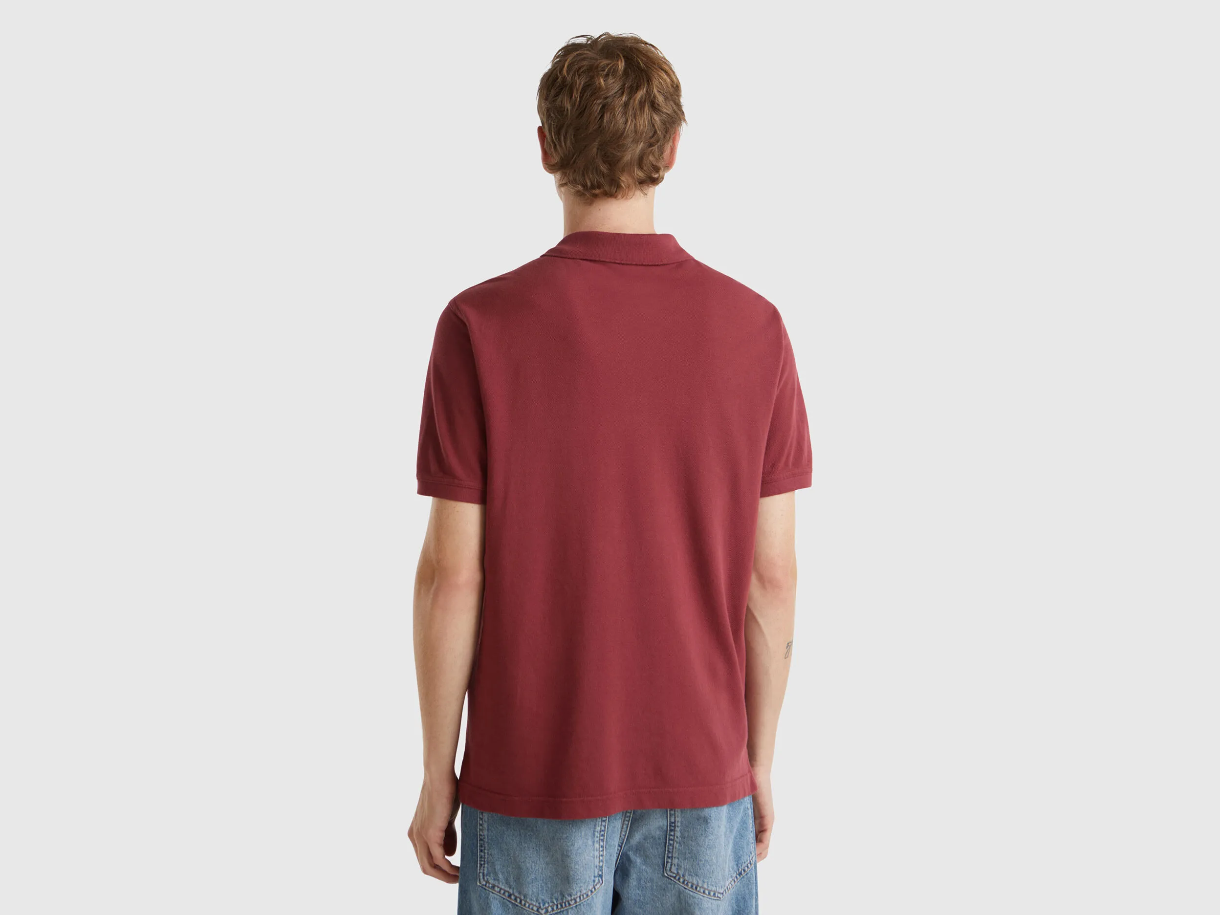 Burgundy regular fit polo - Burgundy | Benetton