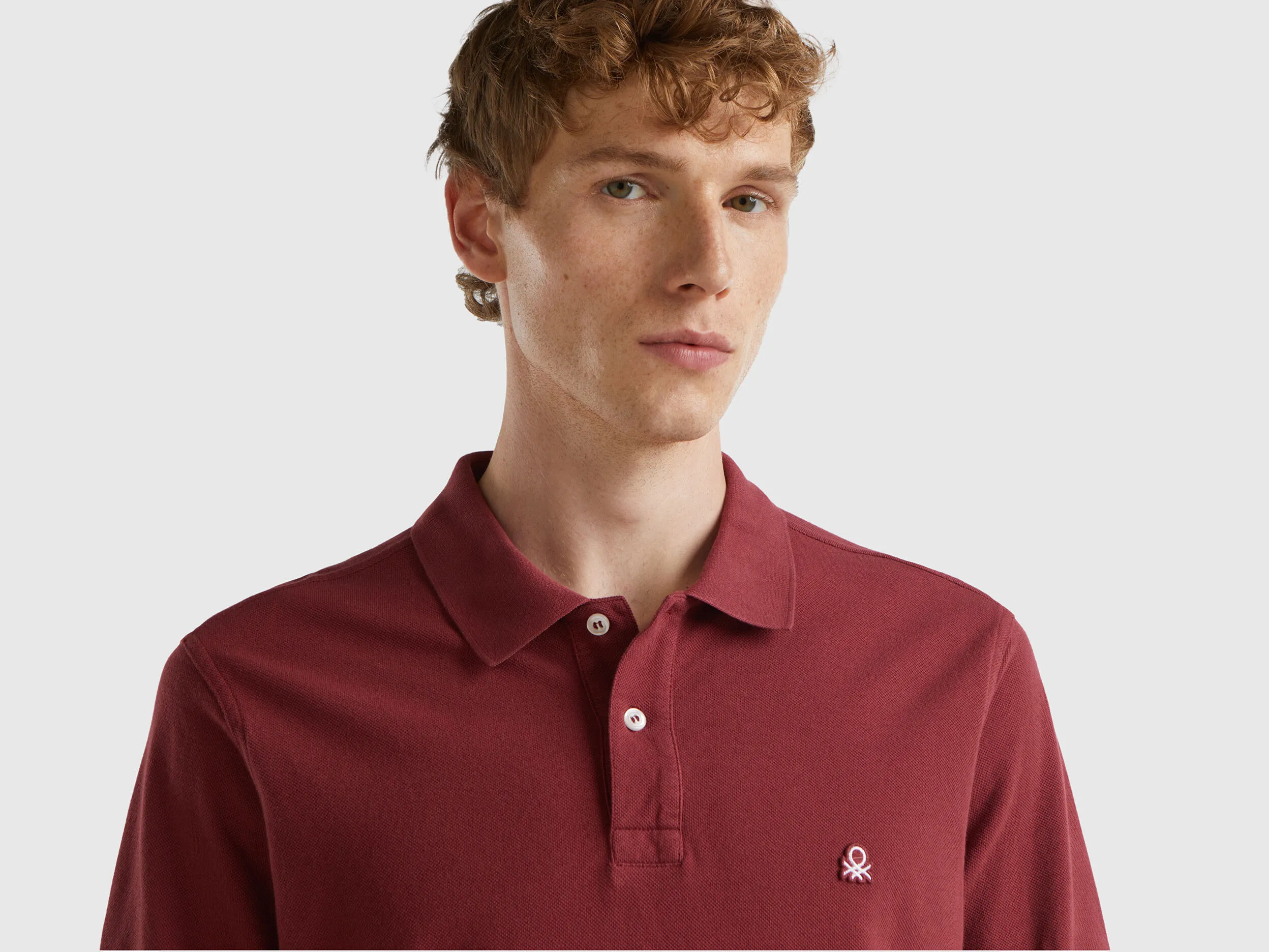 Burgundy regular fit polo - Burgundy | Benetton