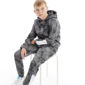 Closure London Boys Camo Panelled Tracksuit Black