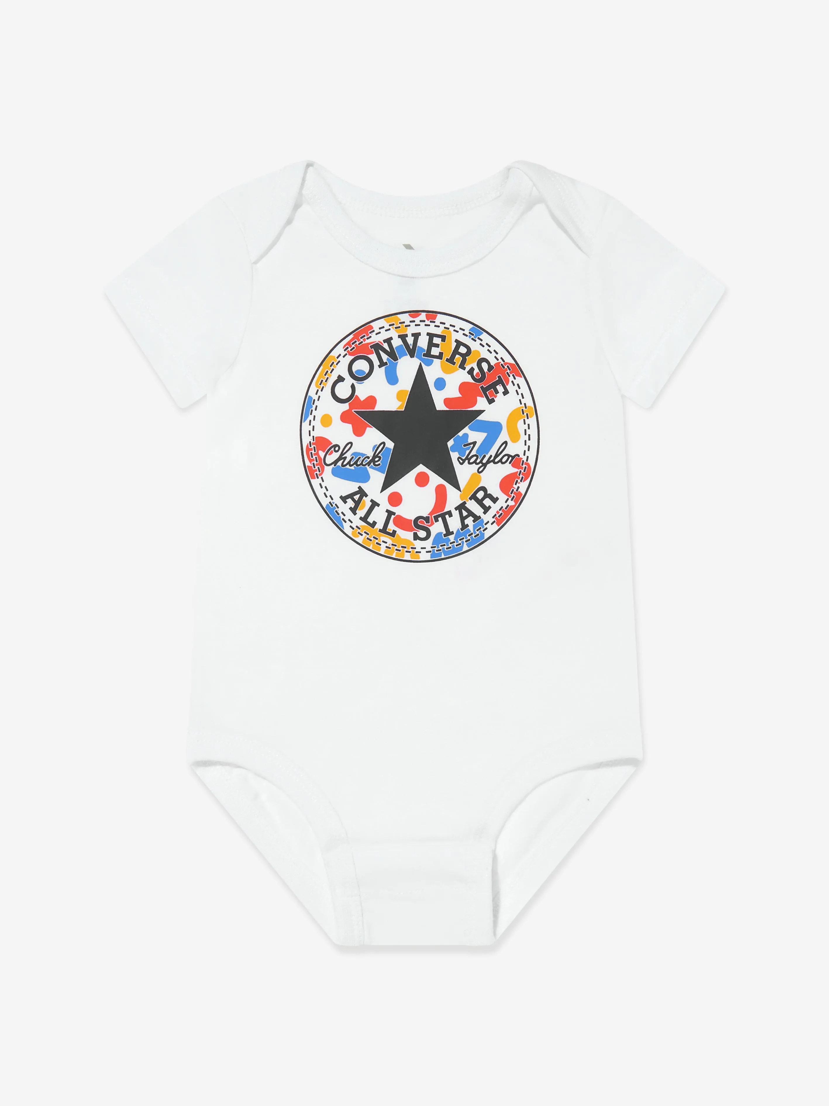 Converse Baby Boys 3 Pack Pattern Bodysuit Set in Multicolour