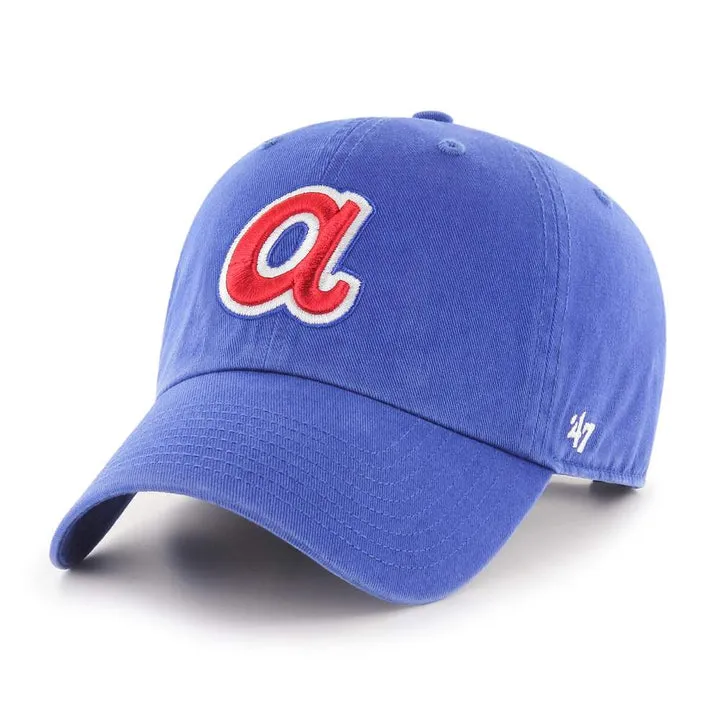 Cooperstown Atlanta Braves 1970s Logo Dad Hat | Royal Blue Dad Hat