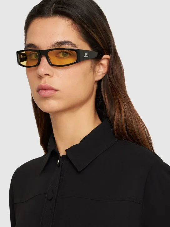 Courreges   Techno squared acetate sunglasses 