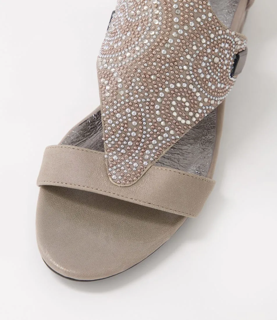 DJANGO & JULIETTE Tomika Light Pewter Shimmer Mix Sandals