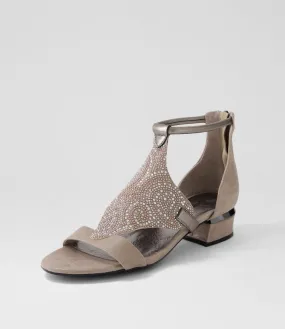 DJANGO & JULIETTE Tomika Light Pewter Shimmer Mix Sandals