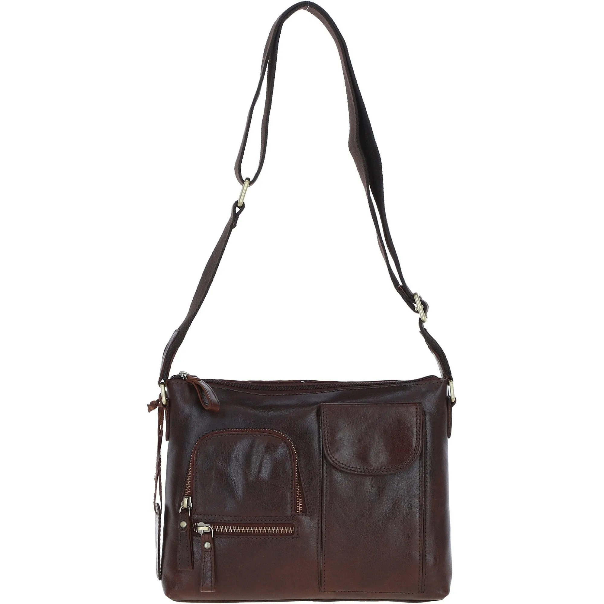 Exquisite Ashwood Leather Cross Body Bag for Women Brandy: G-17