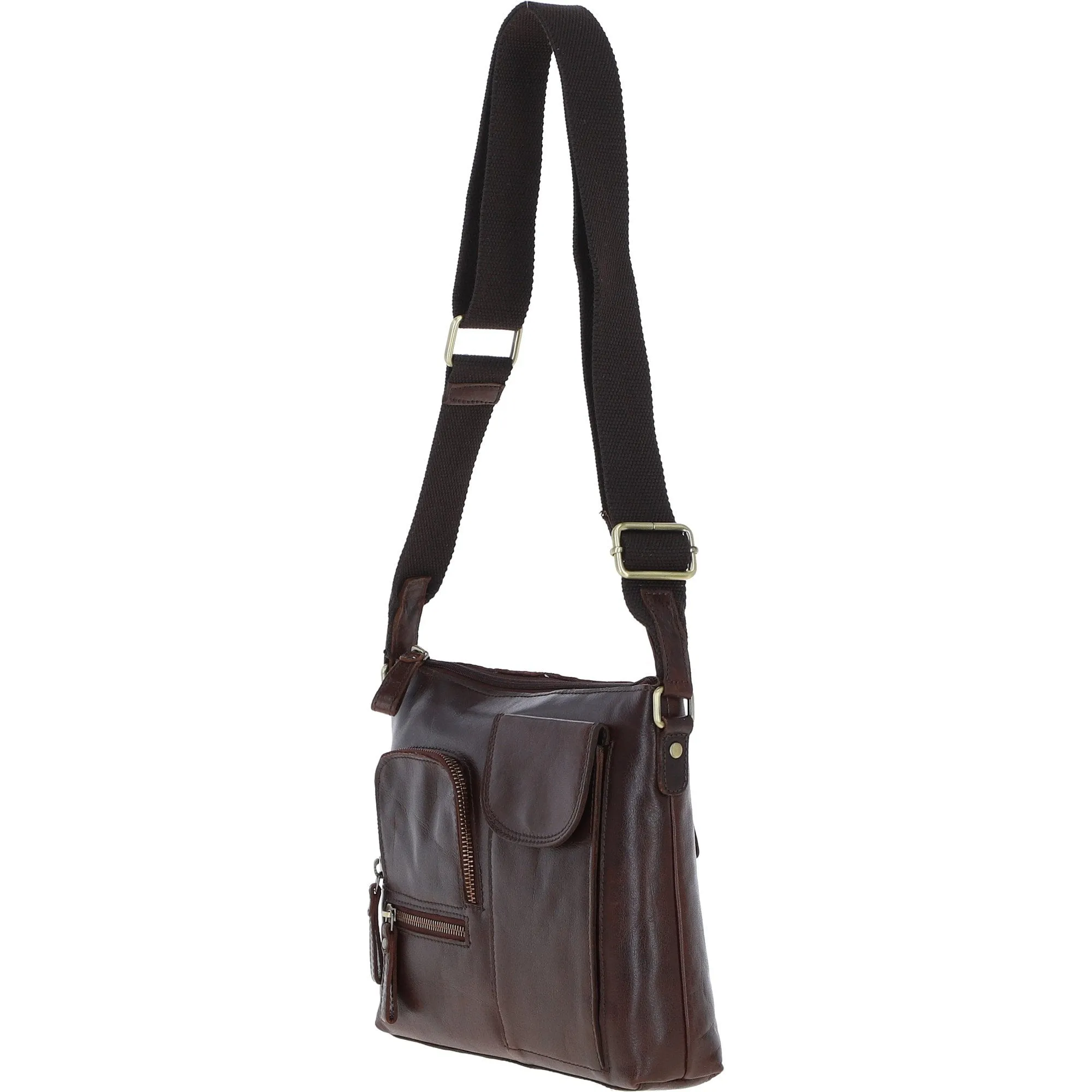 Exquisite Ashwood Leather Cross Body Bag for Women Brandy: G-17