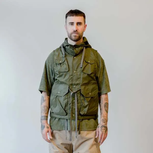 Field Vest - Olive Nylon Micro Ripstop