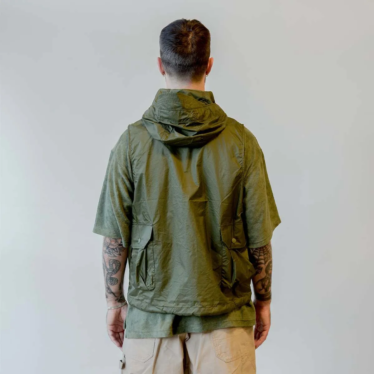 Field Vest - Olive Nylon Micro Ripstop