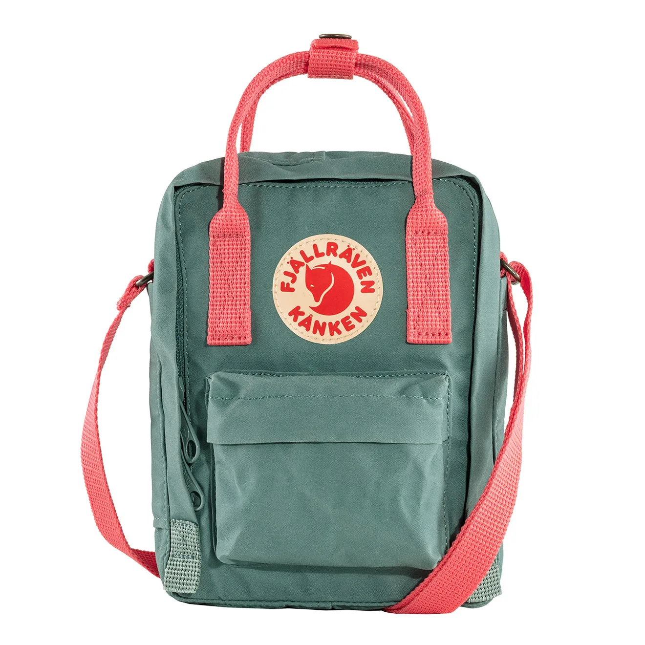 Fjallraven Kanken Sling Cross Body Bag Frost Green / Peach Pink