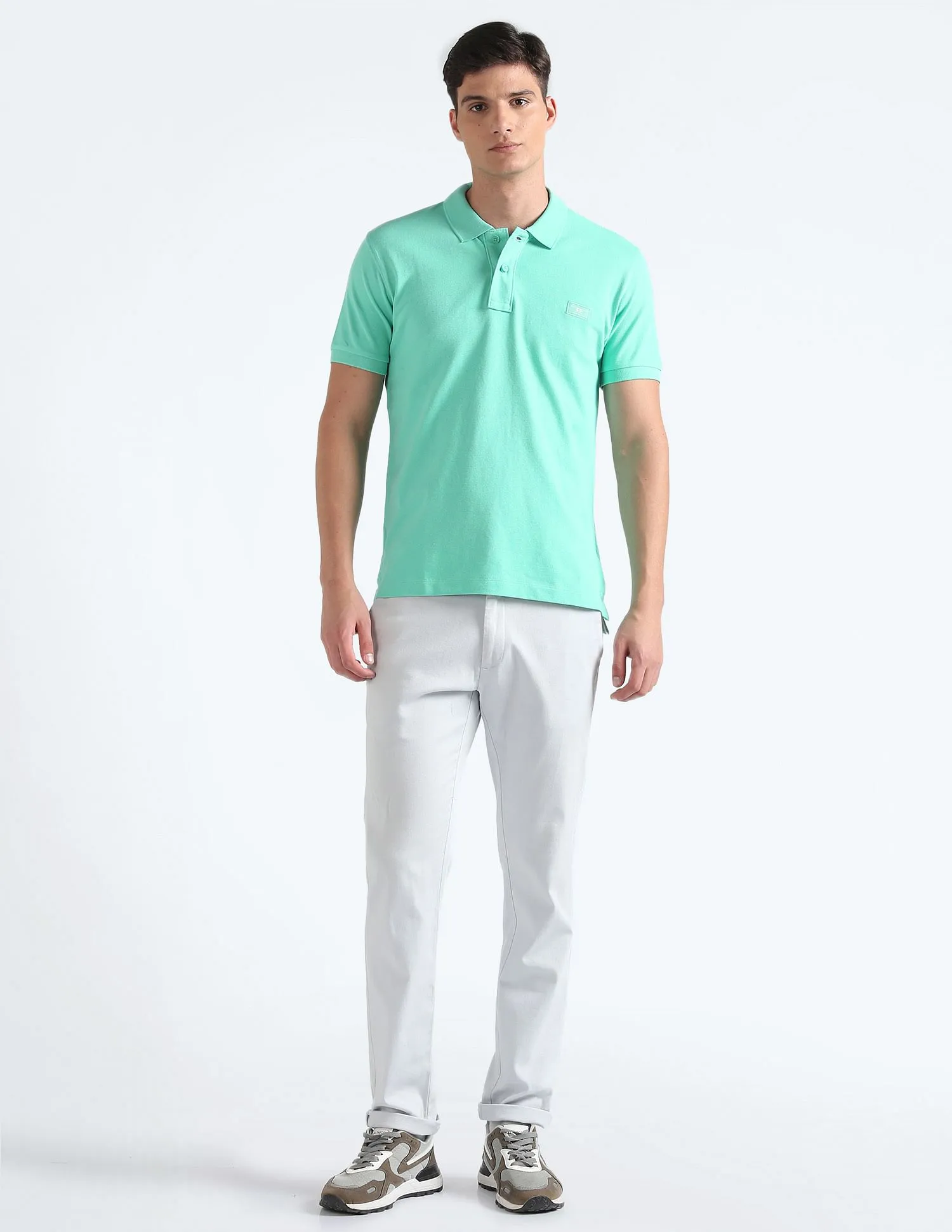 Flying Machine Solid Pique Polo Shirt