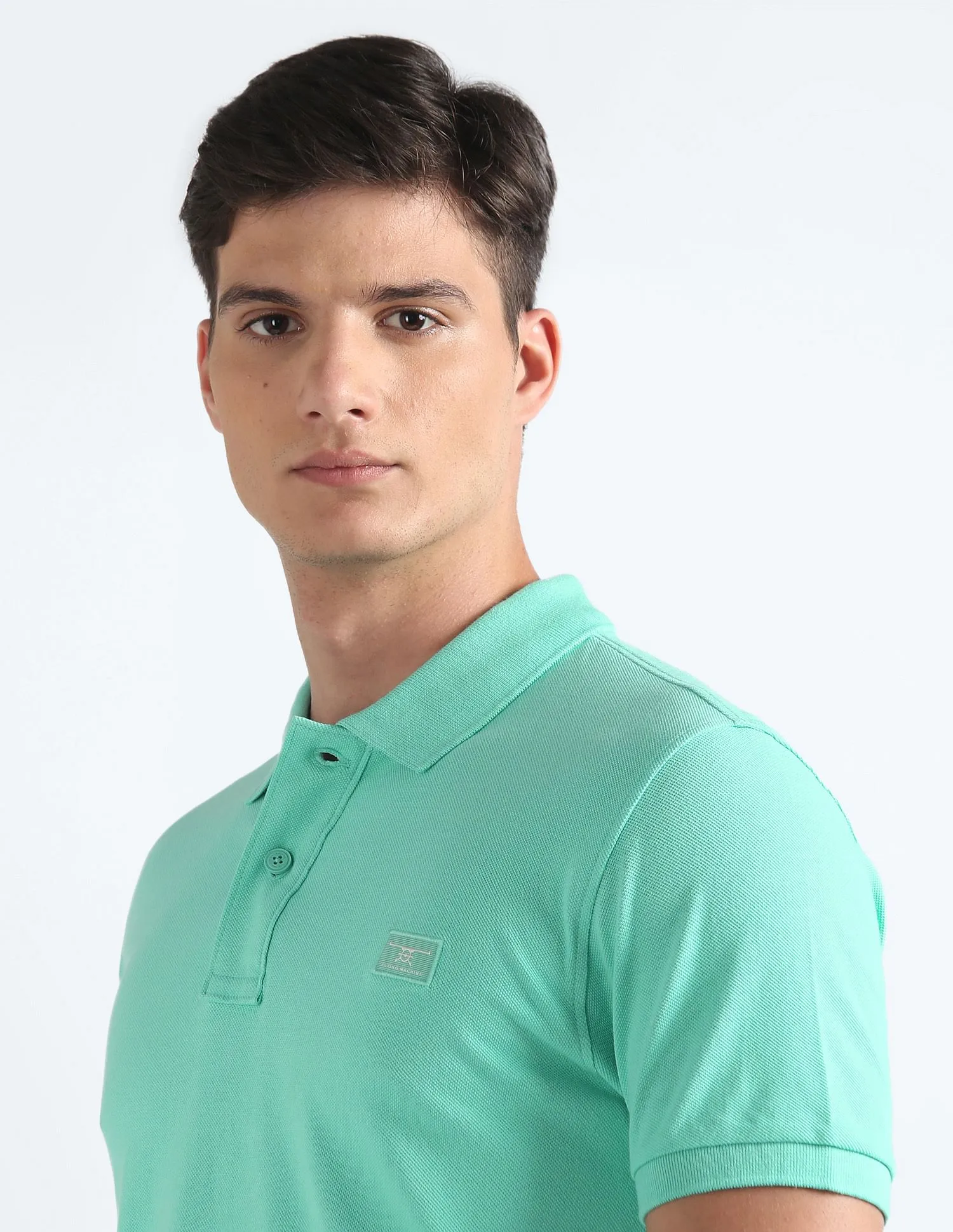 Flying Machine Solid Pique Polo Shirt