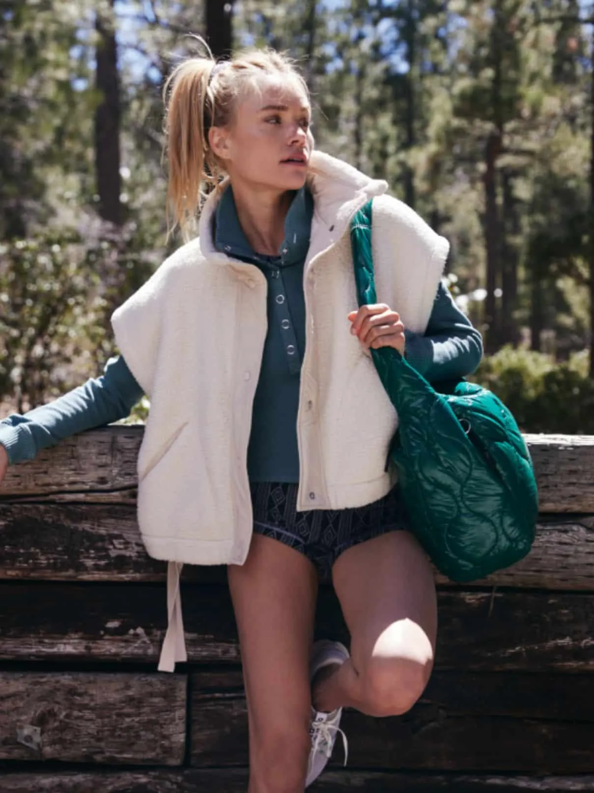 Free People Scout It Out Vest in Birch Tree