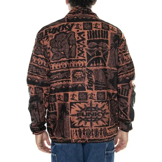 FUNKY Tribe Full Zipper Fleece Rust 