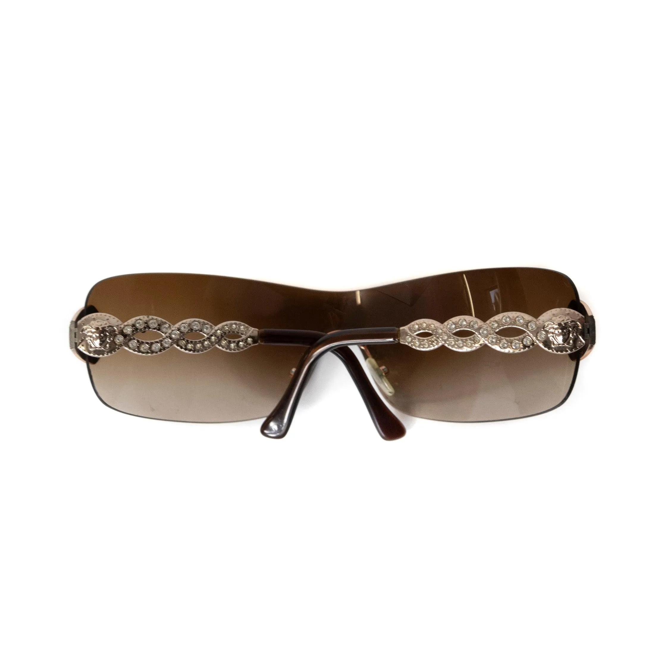 Gianni Versace Brown Frameless Sunglasses