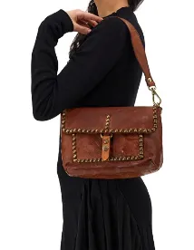 GILA Cross-body bag Gila in black leather with studs  Last one!