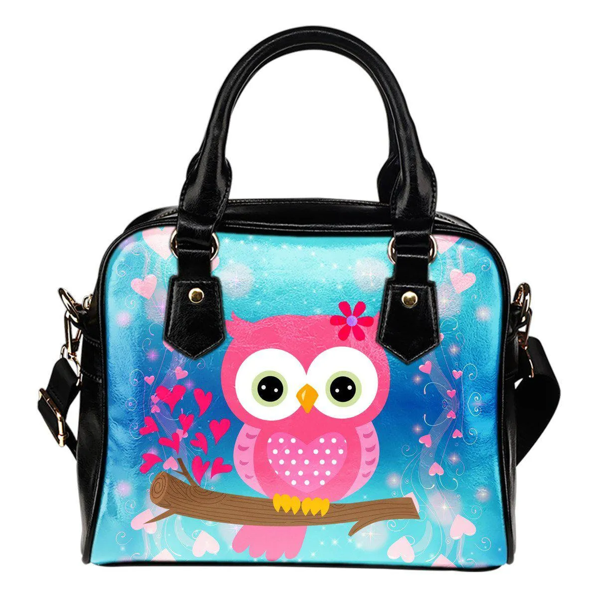 Hoot Hoot Owl Ladies Leather Shoulder Bag