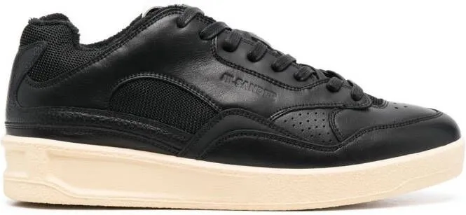 Jil Sander panelled low-top leather sneakers Black