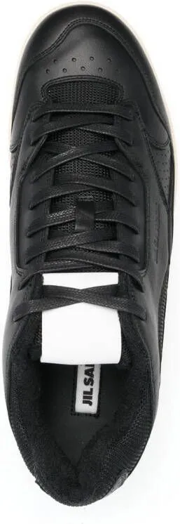 Jil Sander panelled low-top leather sneakers Black