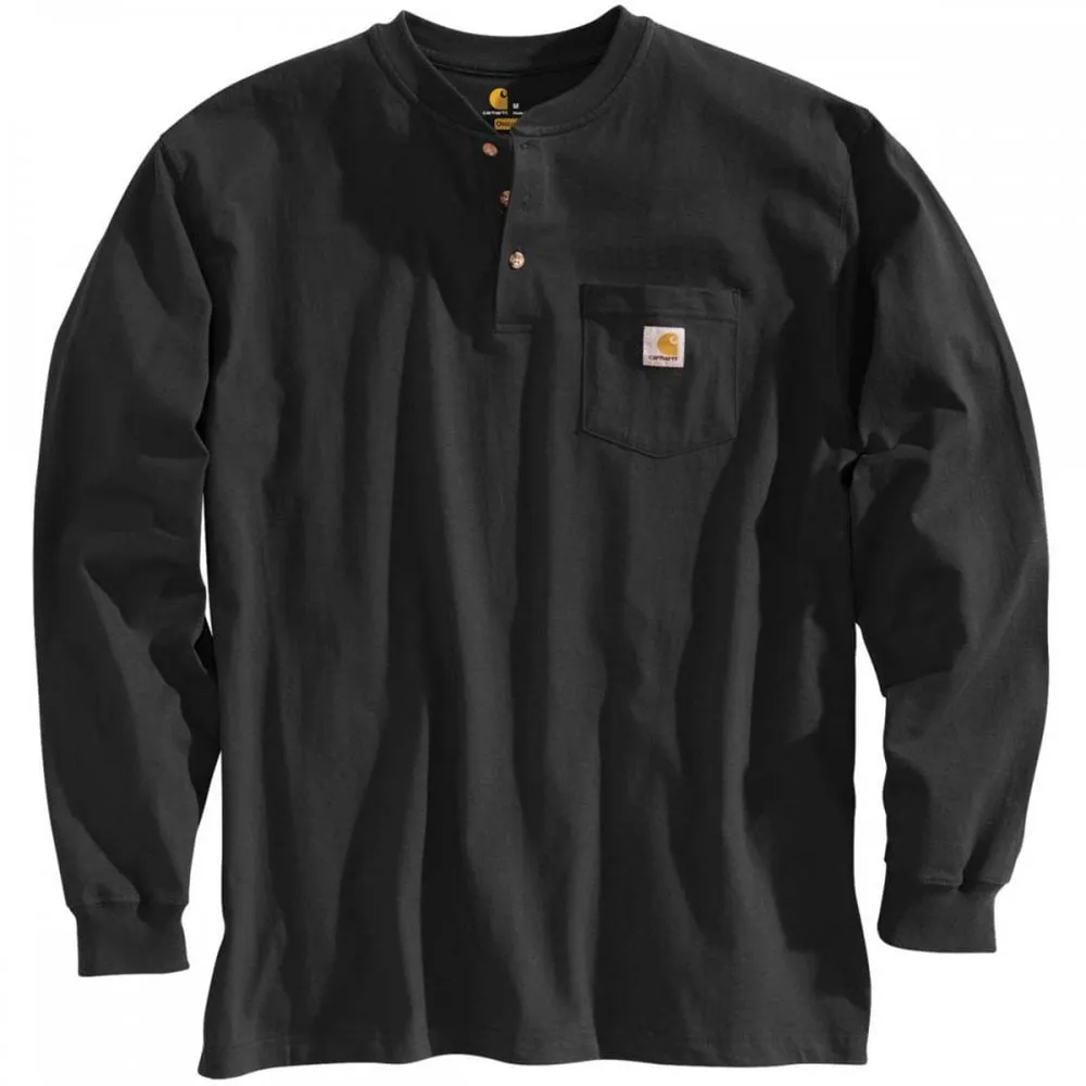 K128 Workwear Pocket Henley Long Sleeve