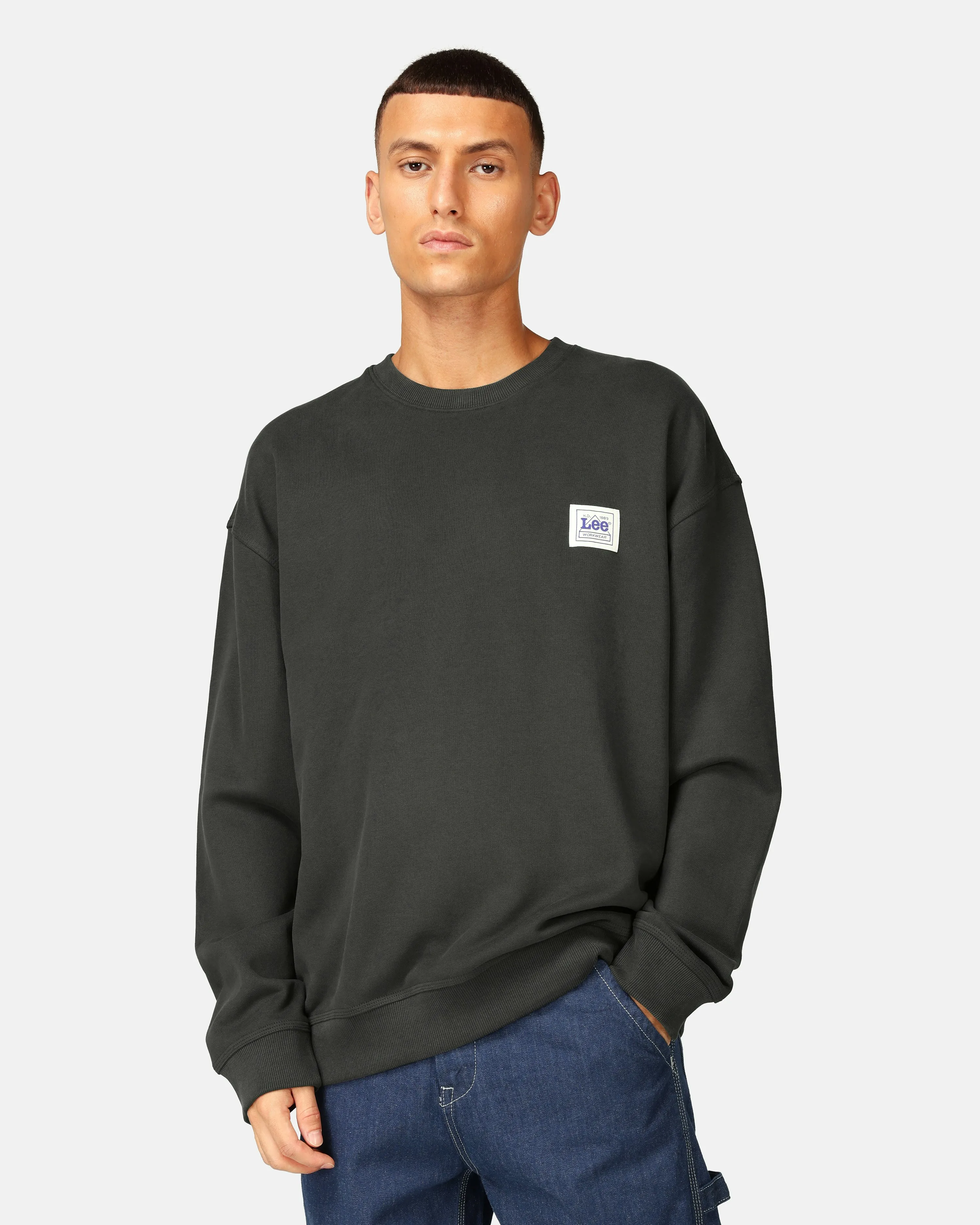 Lee Workwear Black Crewneck Black denim | Men | Junkyard