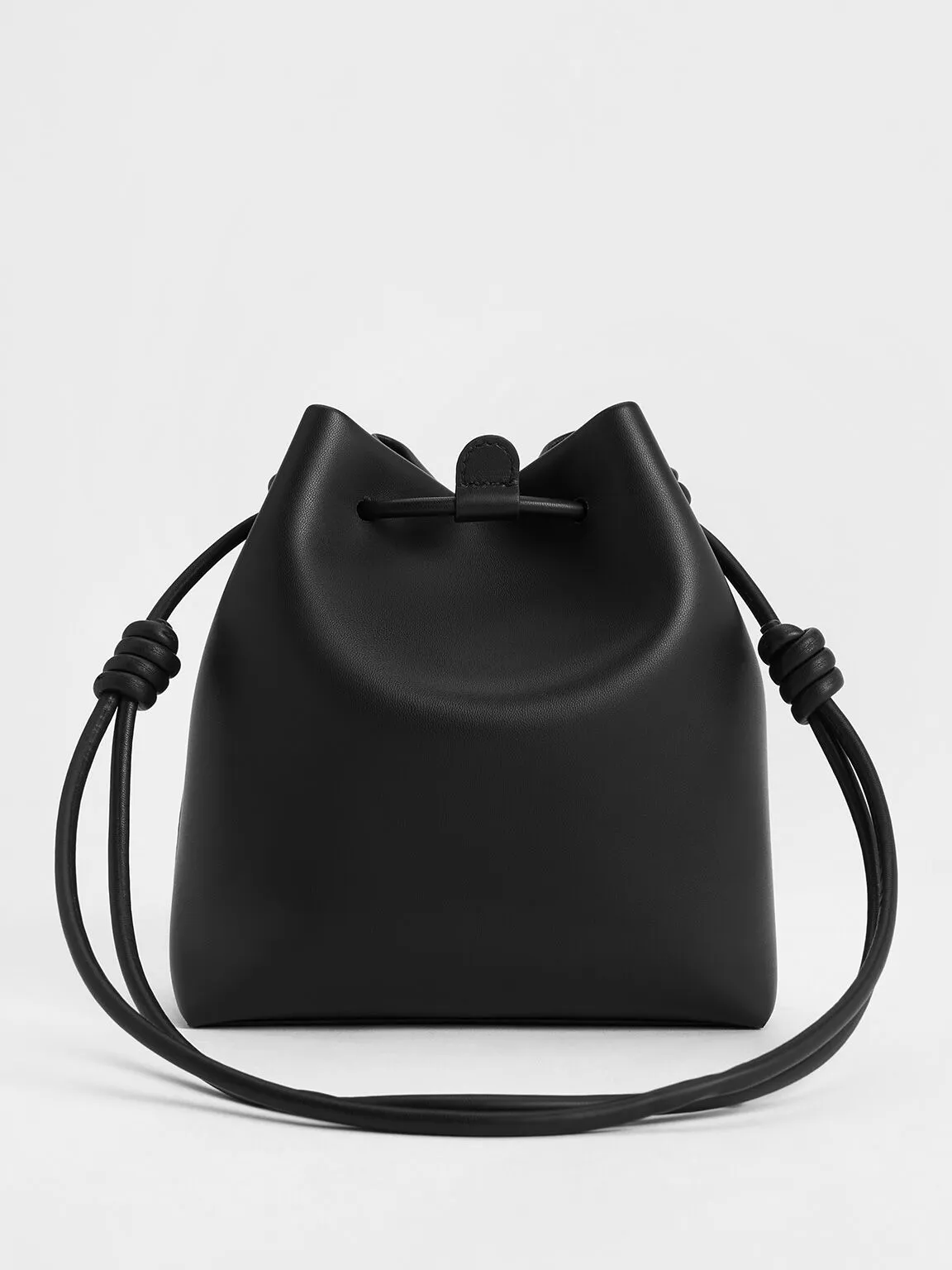 Leia Knotted Bucket Bag - Noir