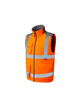 Leo Workwear - BW01 Torrington Class 2 Bodywarmer - Orange - 2020ppe Size S