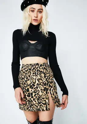 Leopard Pelmet Skirt-